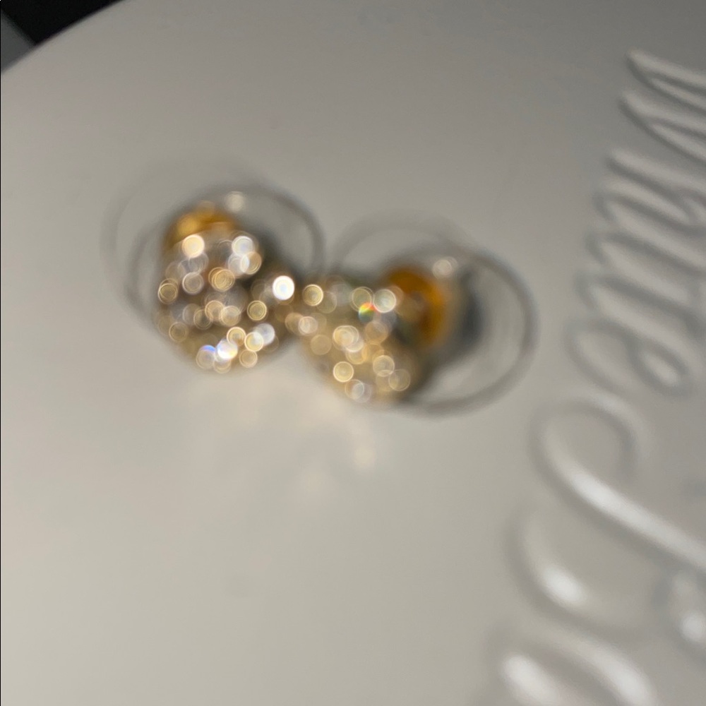 Gold Sparkle Earrings - Picture 6 of 11